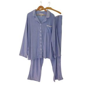 Ella Simone Womens‎ Velour Pajama Set Long Sleeve Top Pants Purple SIze 3X